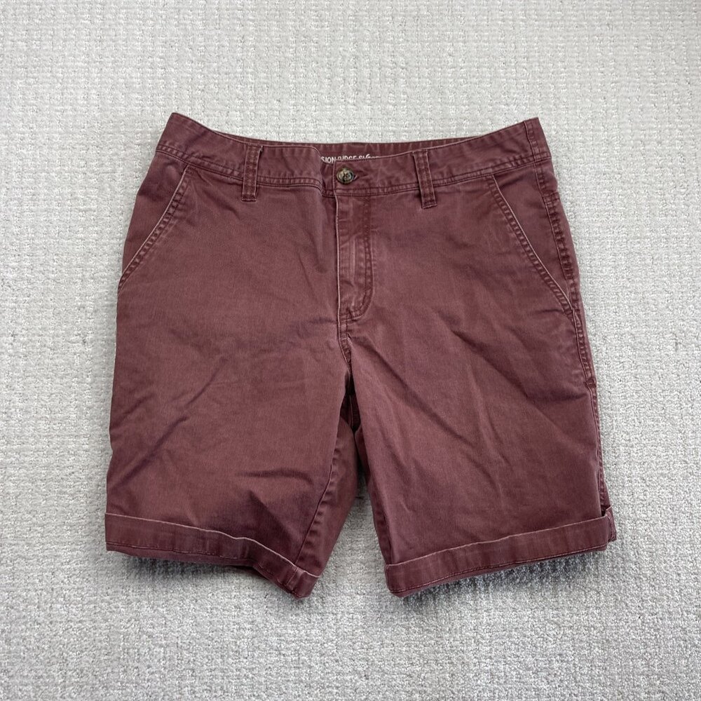 Toad & Co Mission Ridge Mens 32 x 10.5 Faded / RedChino Organic Cotton Shorts